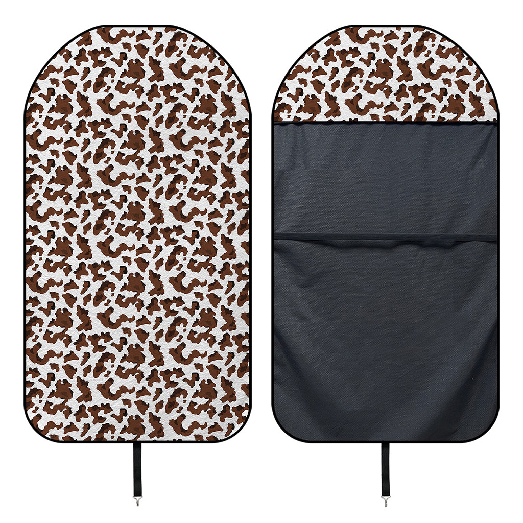 Brown And White Cow Pattern Print Waterproof Car Seat Cover