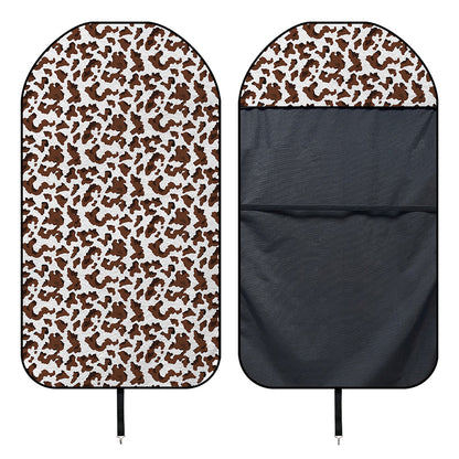 Brown And White Cow Pattern Print Waterproof Car Seat Cover