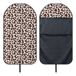 Brown And White Cow Pattern Print Waterproof Car Seat Cover