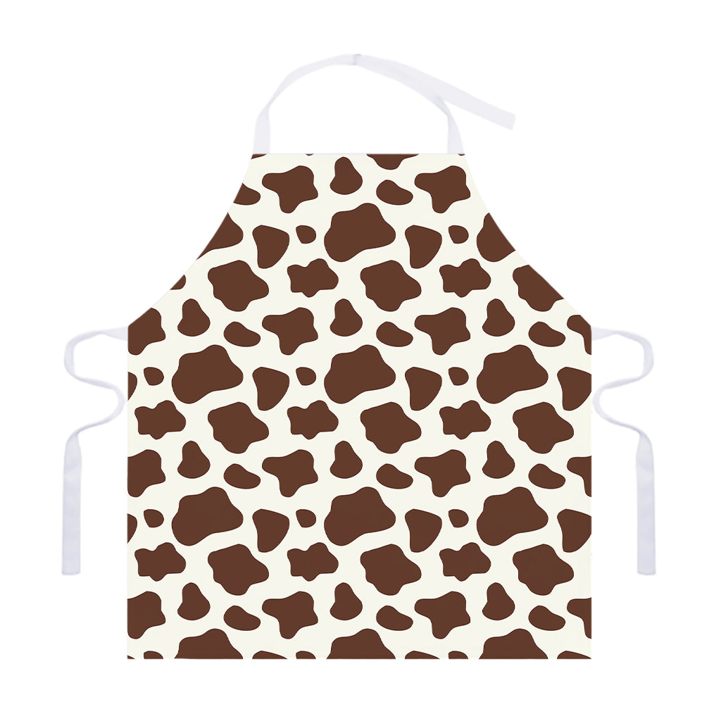 Brown And White Cow Print Adjustable Apron