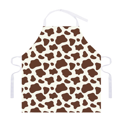 Brown And White Cow Print Adjustable Apron
