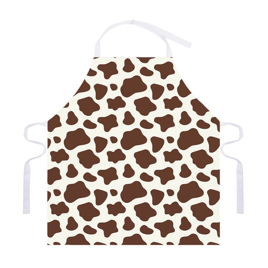 Brown And White Cow Print Adjustable Apron