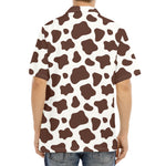 Brown And White Cow Print Aloha Shirt