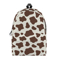 Brown And White Cow Print School Backpack