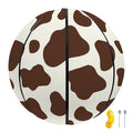 Brown And White Cow Print Basketball