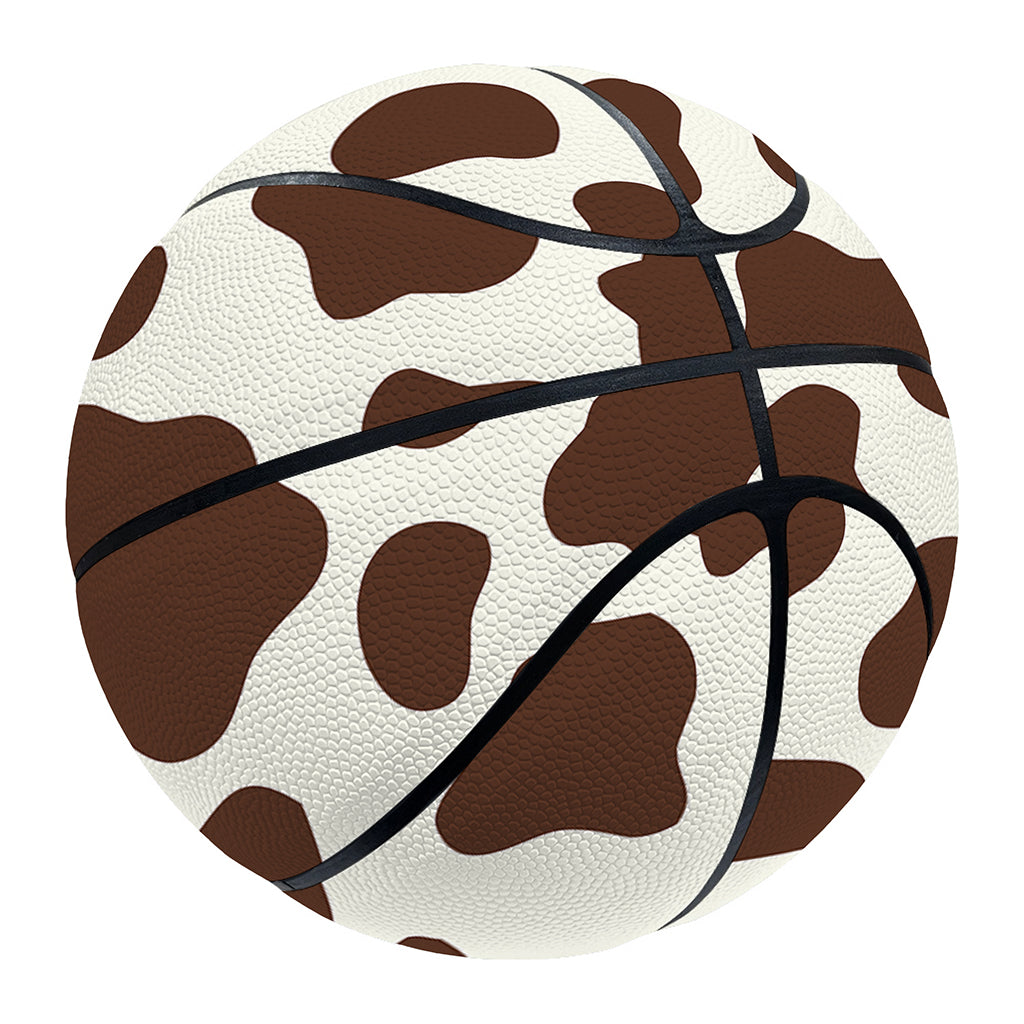 Brown And White Cow Print Basketball