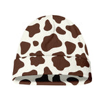 Brown And White Cow Print Beanie