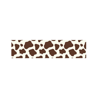 Brown And White Cow Print Bed Runner