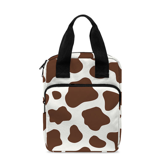 Brown And White Cow Print Bible Tote Bag