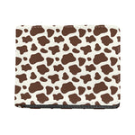 Brown And White Cow Print Bifold Wallet