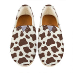 Brown And White Cow Print Casual Shoes