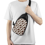 Brown And White Cow Print Chest Bag