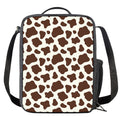 Brown And White Cow Print Crossbody Lunch Bag