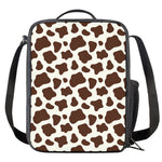 Brown And White Cow Print Crossbody Lunch Bag