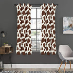 Brown And White Cow Print Curtain