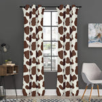 Brown And White Cow Print Curtain