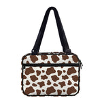 Brown And White Cow Print Double Strap Bible Bag