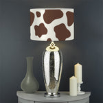 Brown And White Cow Print Drum Lamp Shade