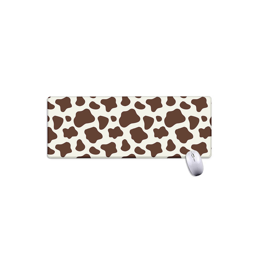 Brown And White Cow Print Extended Mouse Pad