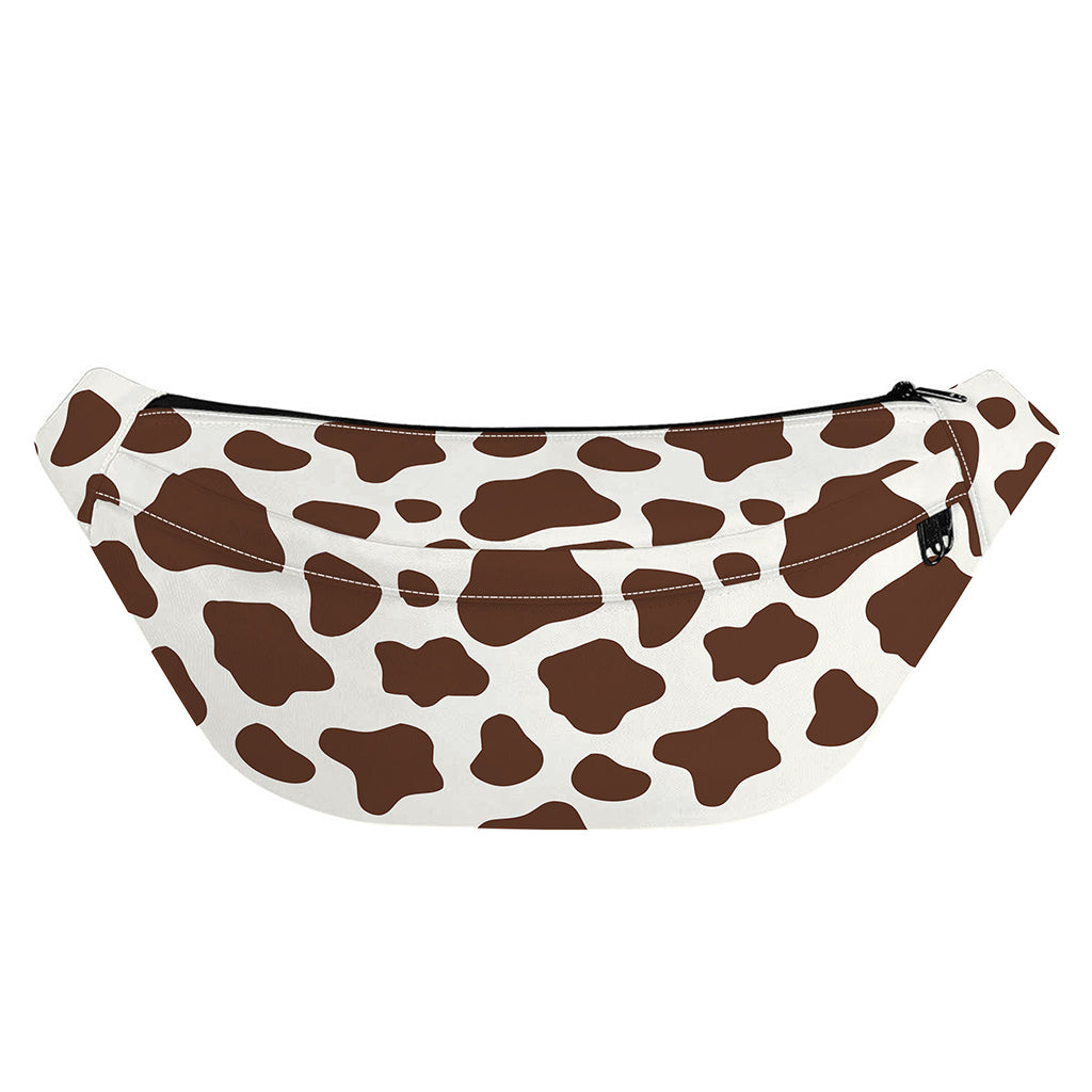 Brown And White Cow Print Fanny Pack