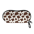 Brown And White Cow Print Glasses Case