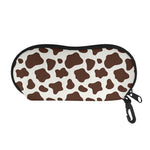 Brown And White Cow Print Glasses Case