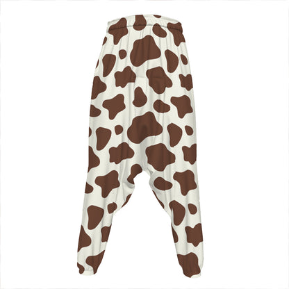Brown And White Cow Print Hammer Pants