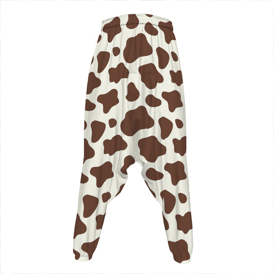 Brown And White Cow Print Hammer Pants