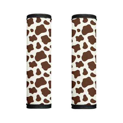 Brown And White Cow Print Handle Covers