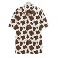 Brown And White Cow Print Hawaiian Shirt