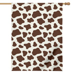 Brown And White Cow Print House Flag