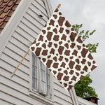 Brown And White Cow Print House Flag
