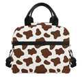 Brown And White Cow Print Insulated Lunch Bag