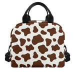Brown And White Cow Print Insulated Lunch Bag