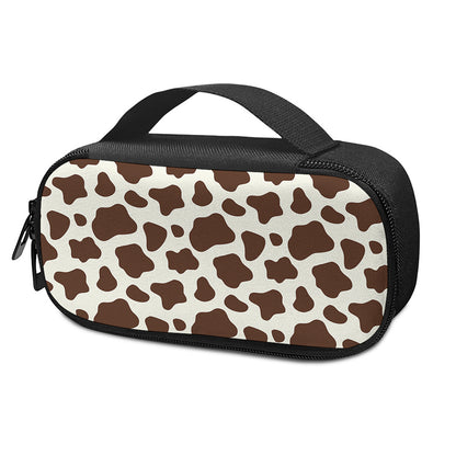 Brown And White Cow Print Insulin Cooler Travel Case