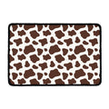 Brown And White Cow Print Kitchen Mat