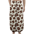 Brown And White Cow Print Lantern Pants