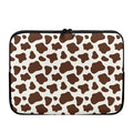 Brown And White Cow Print Laptop Sleeve