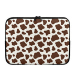 Brown And White Cow Print Laptop Sleeve