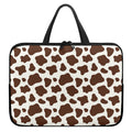 Brown And White Cow Print Laptop Sleeve With Handle