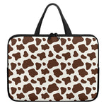 Brown And White Cow Print Laptop Sleeve With Handle