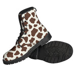 Brown And White Cow Print Backpack