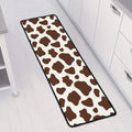 Brown And White Cow Print Long Kitchen Mat