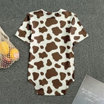 Brown And White Cow Print Men's Bodysuit