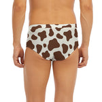Brown And White Cow Print Men's Briefs