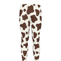 Brown And White Cow Print Men's Leggings