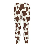 Brown And White Cow Print Men's leggings