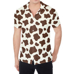 Brown And White Cow Print Men's Shirt