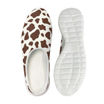 Brown And White Cow Print Mesh Casual Shoes