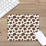 Brown And White Cow Print Mouse Pad